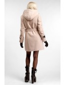 Зимове пальто з капюшоном та поясом X5047 (115047) - оригинальная одежда, 2