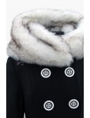 Вінтажне зимове вовняне пальто з хутром X093 (115093) - цена, 4