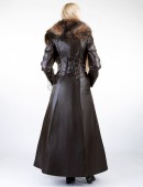 Длинное зимнее пальто с меховым воротником X-Style (115024) - оригинальная одежда, 2