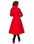Длинное красное шерстяное пальто B4047 (114047) - 3, 8