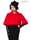 Retro Cropped Jacket with Wool - Red (114049) - foto