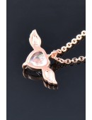 Rose Gold-Plating Necklace with Cubic Zirconia (707045) - цена, 4