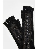 Long Lace Fingerless Gloves CC1176 (601176) - цена, 4