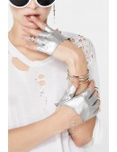 Серебристые перчатки без пальцев XT1177 (601177) - оригинальная одежда, 2