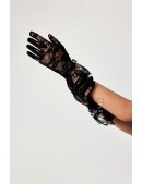 Ажурні чорні рукавички A1178 (601178) - оригинальная одежда, 2