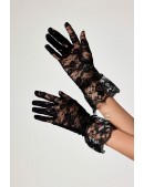 Black Lace Ruffled Gloves A1178 (601178) - foto