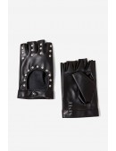 Жіночі шкіряні рукавички з клепками X1190 (601190) - foto