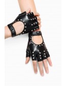 Жіночі шкіряні рукавички з клепками X1190 (601190) - 5, 12