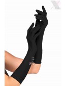 Длинные черные перчатки без блеска (601204) - foto