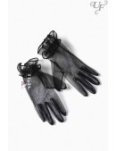 Transparent Black Tulle Gloves U1205 (601205) - материал, 6
