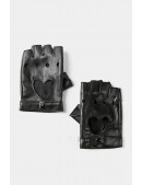 Women's Faux Leather Fingerless Gloves X1181 (601181) - 4, 10