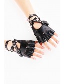 Fingerless Faux Leather Gloves XT183 (601183) - 5, 12