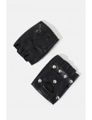 Men's Faux Leather Fingerless Gloves XT184 (601184) - foto