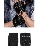 Men's Faux Leather Fingerless Gloves XT184 (601184) - 3, 8