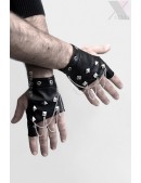 Men's Fingerless Gloves with Chains X1185 (601185) - foto