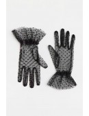 Чорні фатинові рукавички UF-Vintage (601191) - foto