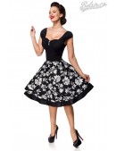 Бавовняна сукня з квітковим візерунком на спідниці B5539 (105539) - foto