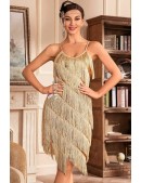 Gatsby Dress with Sequins and Fringe (105586) - 3, 8
