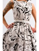 Xstyle Floral Cotton Retro Swing Dress with Belt (105352) - материал, 6