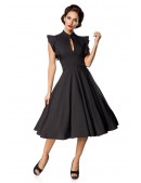 Элегантное черное платье Ретро Belsira (105542) - материал, 6