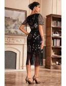 Elegant Gatsby Cap Sleeve Dress (105588) - цена, 4