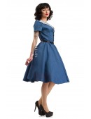Vintage style linen retro dress X5353 (105353) - 3, 8
