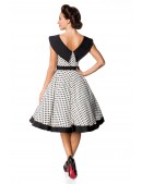 Vintage Swing Polka Dot Dress with Collar (105390) - цена, 4
