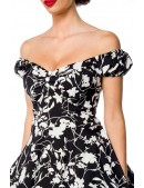 Цветочное платье с коротким пышным рукавом (105550) - цена, 4