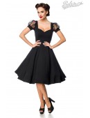 Элегантное винтажное платье с вышитыми рукавами (105554) - foto