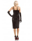 X-Style Leather Snakeskin Midi Dress (105210) - цена, 4