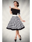 Vintage Off Shoulder Swing Dress (105255) - 3, 8