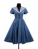 Vintage style linen retro dress X5353 (105353) - цена, 4