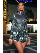 Selina Mirror Futuristic Bodysuit with Skirt (1292342) - foto