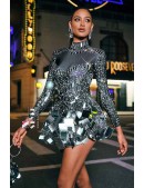 Selina Mirror Futuristic Bodysuit with Skirt (1292342) - 4, 10