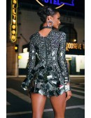 Selina Mirror Futuristic Bodysuit with Skirt (1292342) - 3, 8