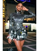 Selina Mirror Futuristic Bodysuit with Skirt (1292342) - материал, 6