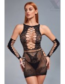 Sexy Fishnet Dress and Gloves (127191) - foto