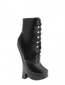 Devious Leather Ankle Boots with Unusual Heels (310032) - оригинальная одежда, 2