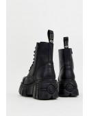 Черные кожаные ботинки на платформе NR4013 (314013) - 3, 8