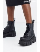 Черные кожаные ботинки на платформе NR4013 (314013) - оригинальная одежда, 2
