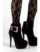 High Heel Ankle Boots with Buckles MF054 (310054) - оригинальная одежда, 2