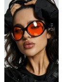 Women's Oval Sunglasses with Red Lens X158 (905158) - 4, 10
