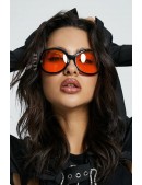 Женские овальные солнцезащитные очки с красными линзами X158 (905158) - foto