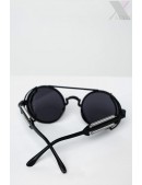 Круглі сонцезахисні окуляри Grunge Punk чорні (905134) - 6, 14