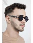 Круглые солнцезащитные очки Grunge Punk черные (905134) - оригинальная одежда, 2