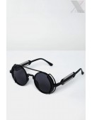 Круглые солнцезащитные очки Grunge Punk черные (905134) - 5, 12