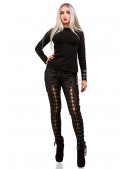 Women's Long Sleeve Top with Lacing and Mesh (102258) - цена, 4
