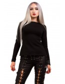 Women's Long Sleeve Top with Lacing and Mesh (102258) - 3, 8