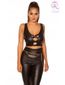 Leather-Look Harness Top KC2195 (102195) - 3, 8