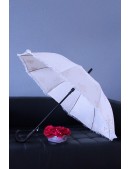 Жіноча парасолька від сонця з вишивкою (кремова) (402012) - цена, 4